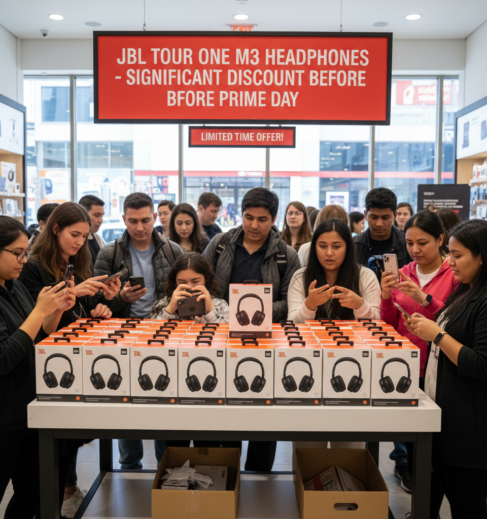 JBL Tour One M3 Headphones Available at Significant Discount Ahead of Prime Day — AI-generated illustration