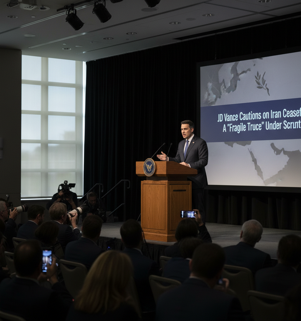 JD Vance Cautions on Iran Ceasefire: A 'Fragile Truce' Under Scrutiny — AI-generated illustration