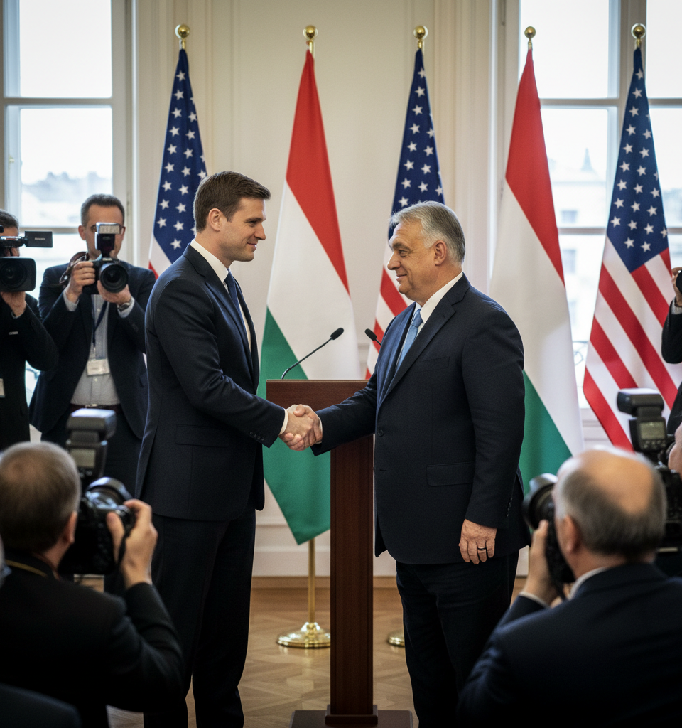JD Vance's Budapest Visit Spurs Geopolitical Debate Amidst Looming Hungarian Election — AI-generated illustration