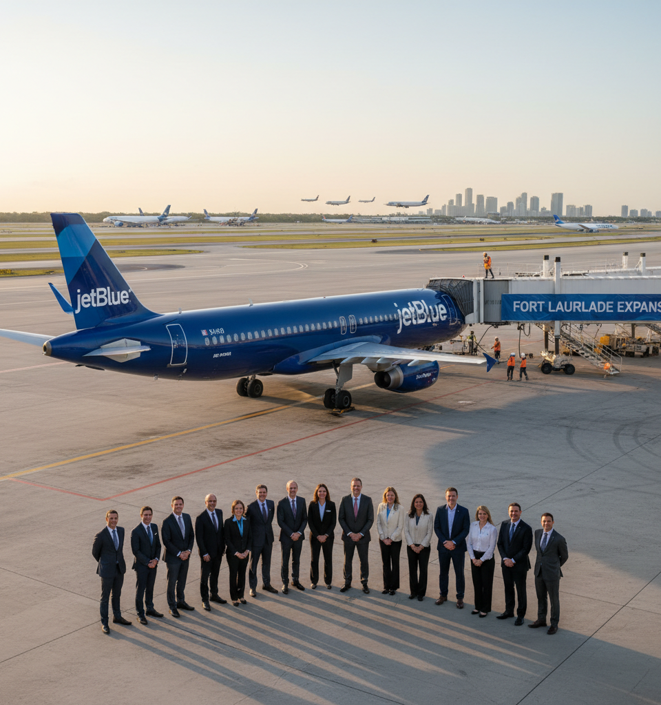 JetBlue's Strategic Push: Fort Lauderdale Expansion Challenges MIA Dominance — AI-generated illustration