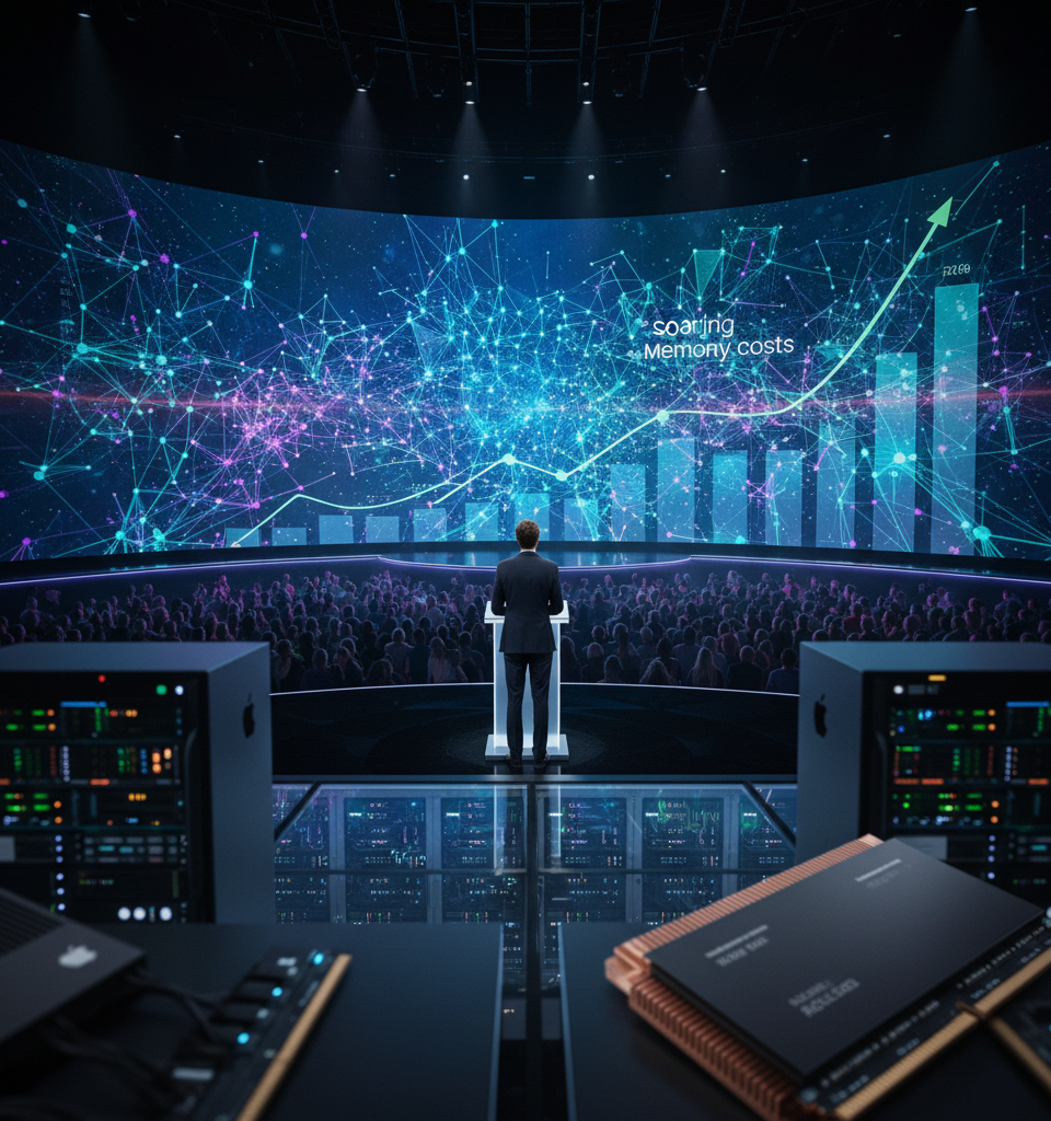 John Ternus Era Begins: Apple Navigates AI Challenges, Soaring Memory Costs — AI-generated illustration