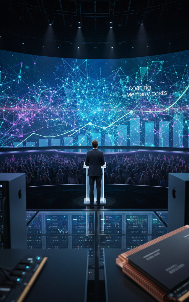 John Ternus Era Begins: Apple Navigates AI Challenges, Soaring Memory Costs — AI-generated illustration