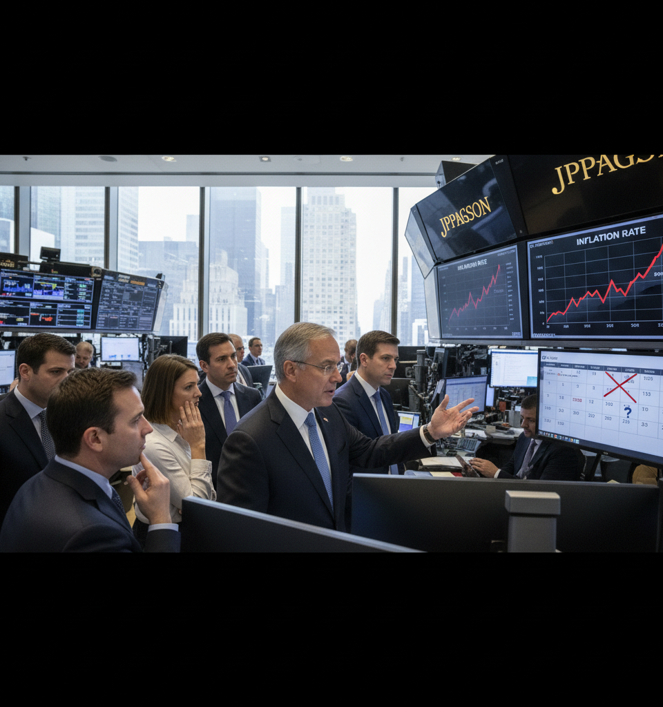 JPMorgan Foresees Delayed Fed Rate Cuts Amidst Persistent Inflationary Pressures — AI-generated illustration