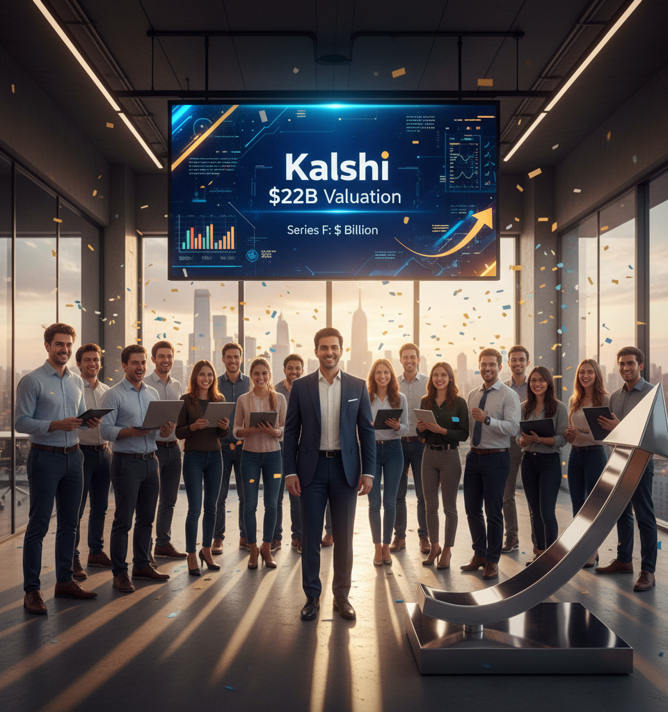Kalshi Rockets to $22 Billion Valuation with $1 Billion Series F, Reshaping Prediction Markets — AI-generated illustration