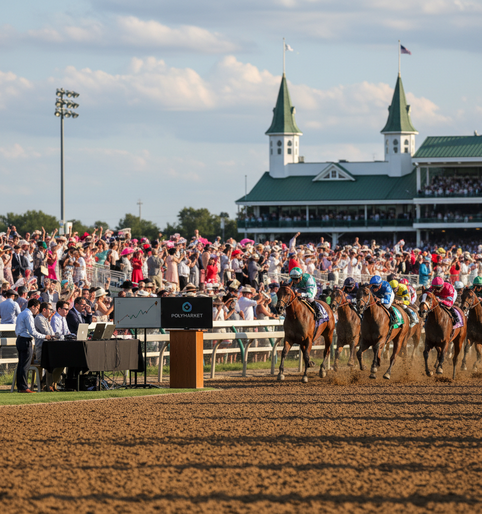 Kentucky Derby: Why Prediction Platforms Like Kalshi and Polymarket Sidestep the 'Run for the Roses' — AI-generated illustration