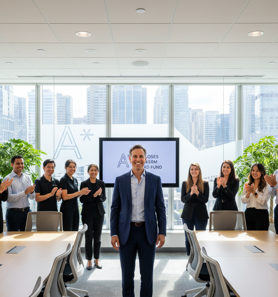 Kevin Hartz's A* Closes Oversubscribed $450 Million Third Fund for Early-Stage Investments — AI-generated illustration