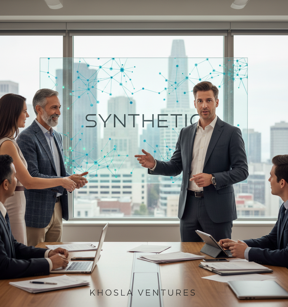 Khosla Ventures Backs Ian Crosby's AI Bookkeeping Startup, Synthetic, with $10M — AI-generated illustration