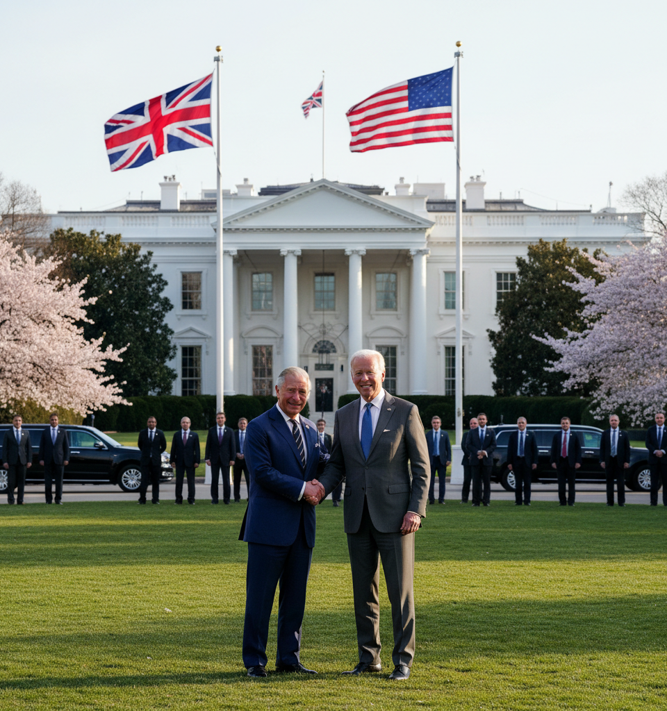 King Charles III's US State Visit Navigates Diplomatic Tensions Amid Epstein Controversy Absence — AI-generated illustration