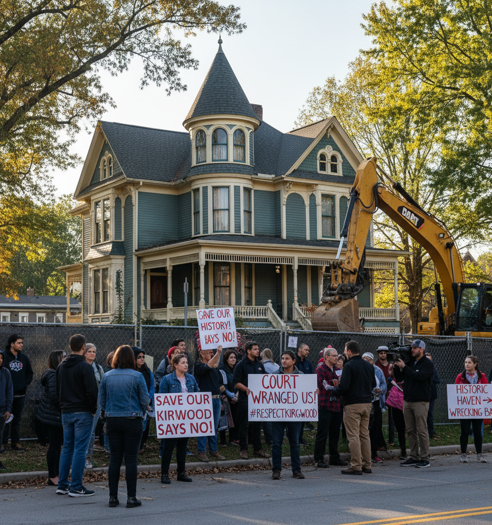 Kirkwood's Historic Haven Faces Wrecking Ball After Court Ruling, Sparks Community Outcry — AI-generated illustration