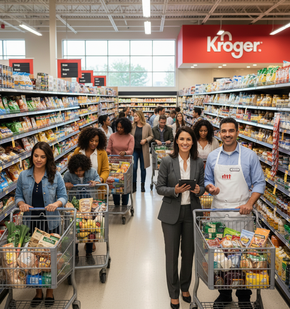 Kroger Reports Sales Increase Amidst Sustained Grocery Demand — AI-generated illustration