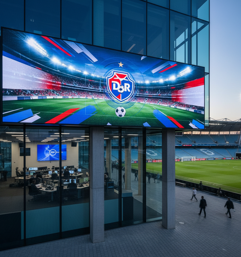 KSI Aims to Replicate World Cup Broadcast Strategy for Dagenham & Redbridge FC — AI-generated illustration