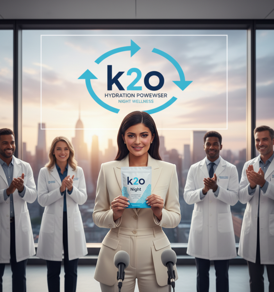 Kylie Jenner Hydration Powerhouse k2o Debuts: A Strategic Play for the Wellness Market — AI-generated illustration