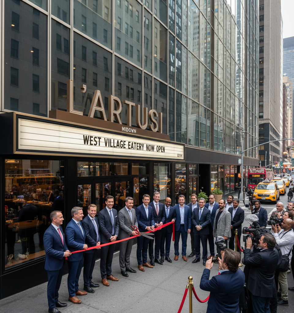 L'Artusi Expands to Midtown: West Village Eatery Secures Prized Space at 1271 Avenue of the Americas — AI-generated illustration