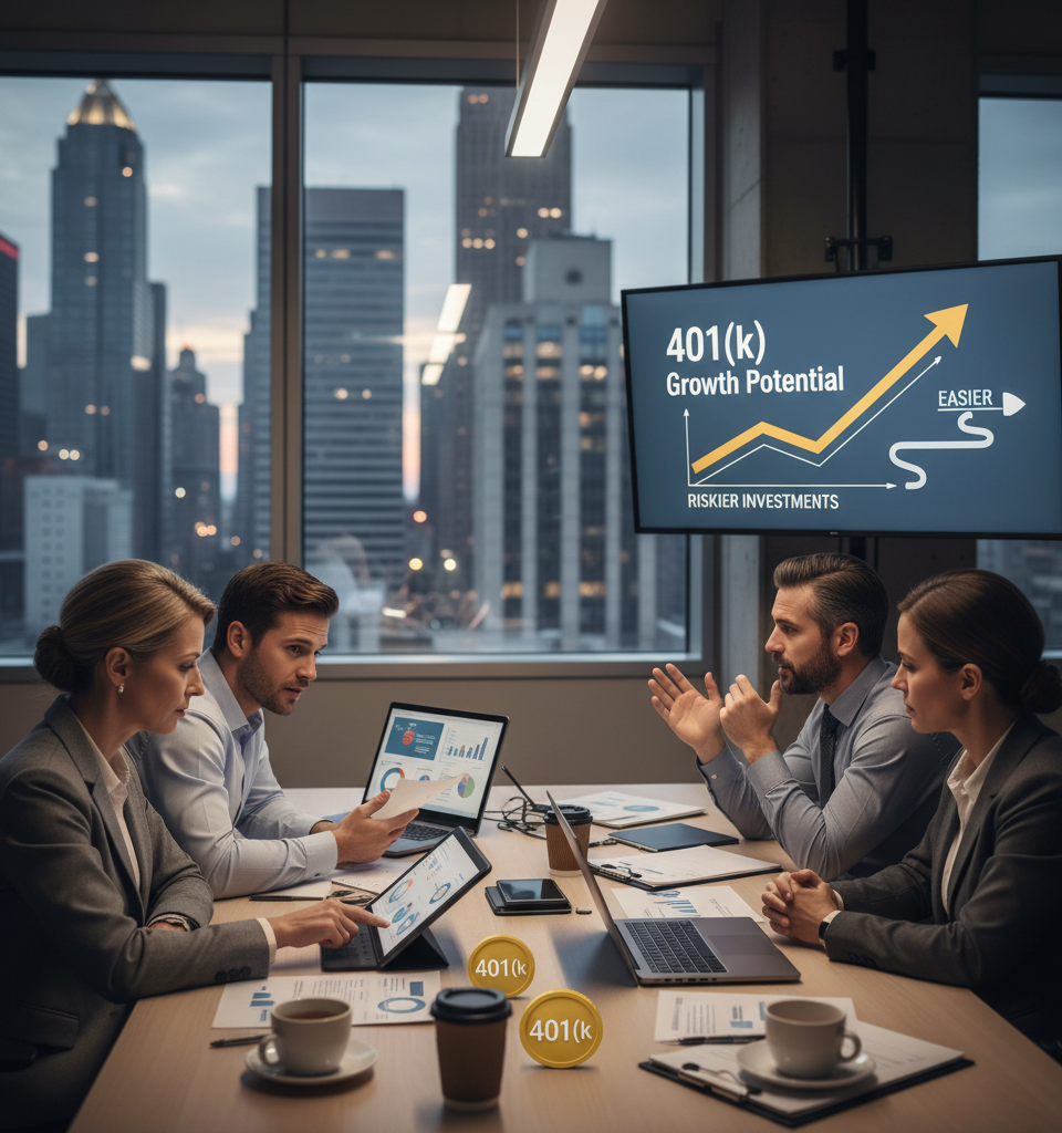 Labor department rule would ease path for riskier 401(k) investments — AI-generated illustration