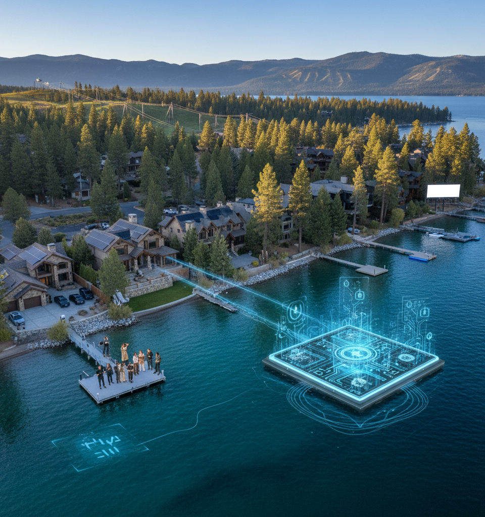 Lake Tahoe Faces Energy Crisis as AI Surges Demand, Threatening Silicon Valley's Playground — AI-generated illustration