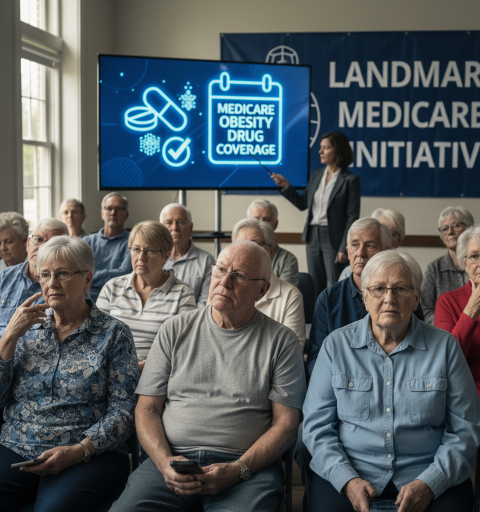Landmark Medicare Obesity Drug Coverage Approaches, Many Seniors Unaware — AI-generated illustration