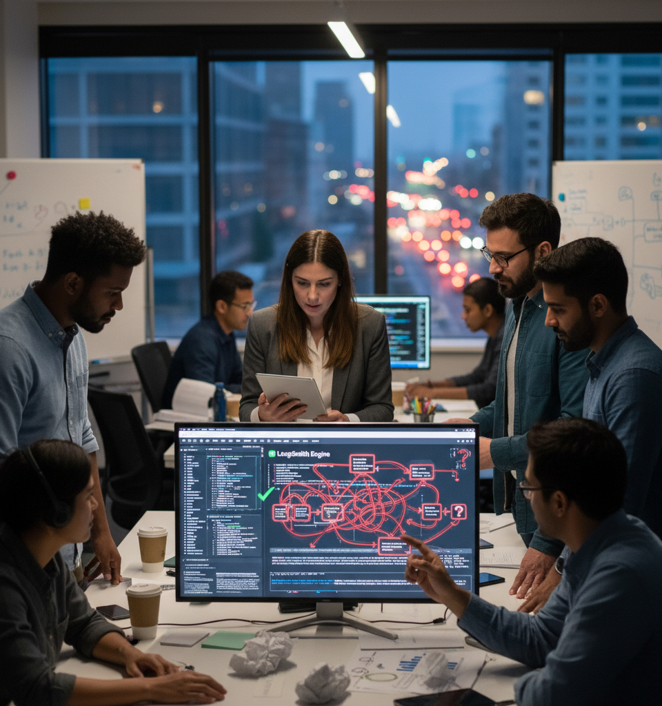 LangSmith Engine Aims to Automate Agent Debugging, but Multi-Model Complexities Persist — AI-generated illustration