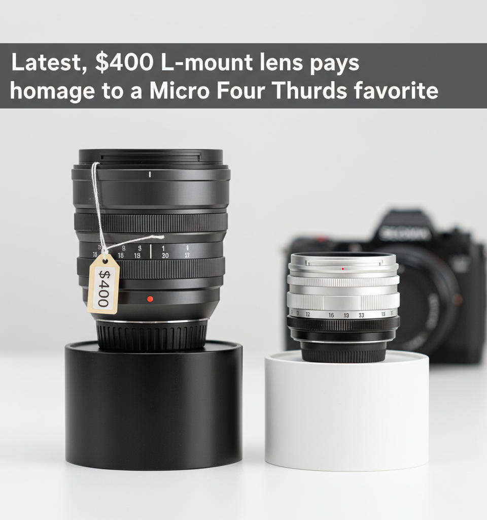 Latest, $400 L-mount lens pays homage to a Micro Four Thirds favorite — AI-generated illustration