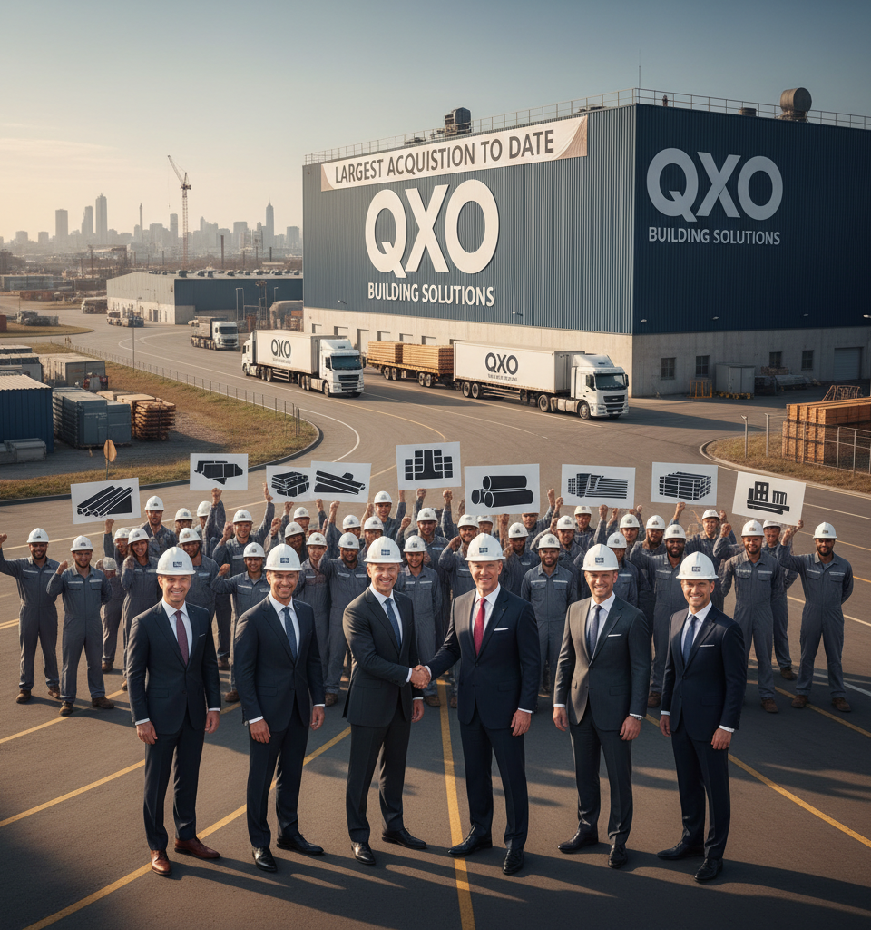 Latest acquisition by Brad Jacobs’ QXO building products rollup is largest so far — AI-generated illustration