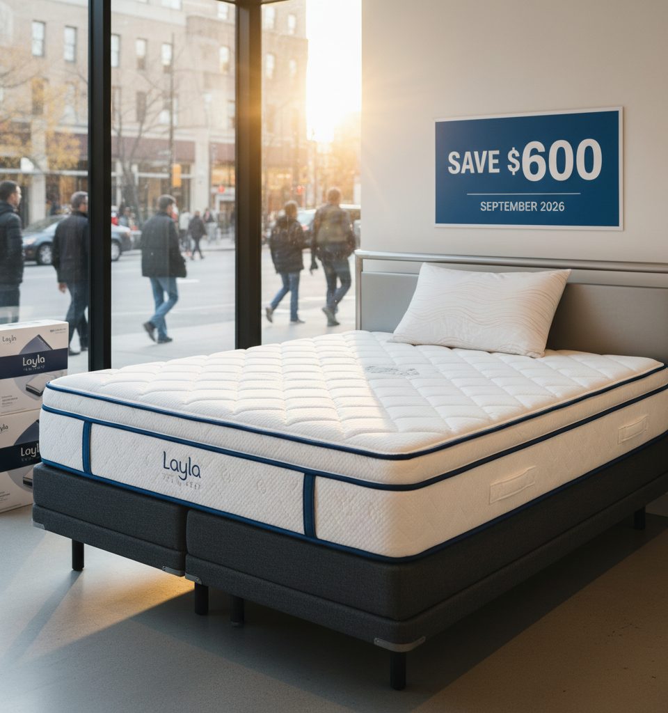 Layla Sleep Offers Up to $600 in Savings on Mattresses, Pillows, and Bases This September — AI-generated illustration