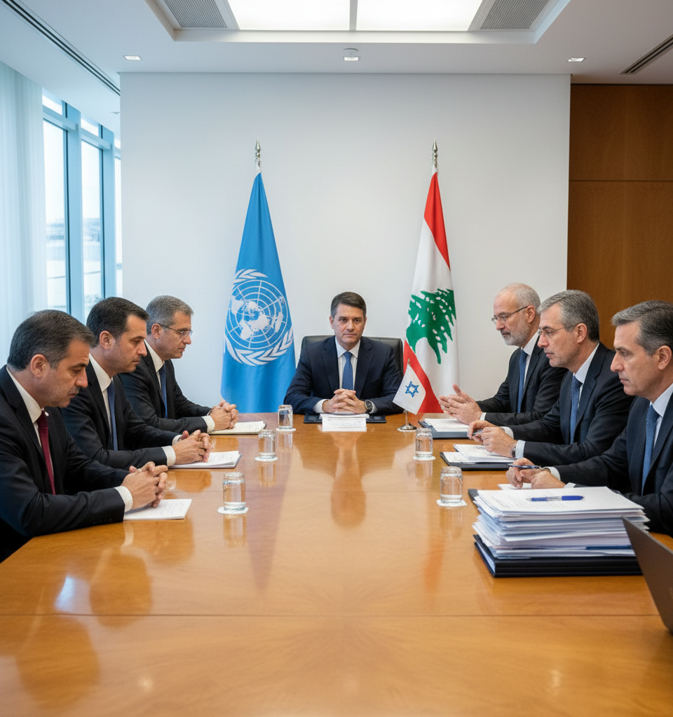 Lebanon enters talks with Israel but with no cards to play — AI-generated illustration