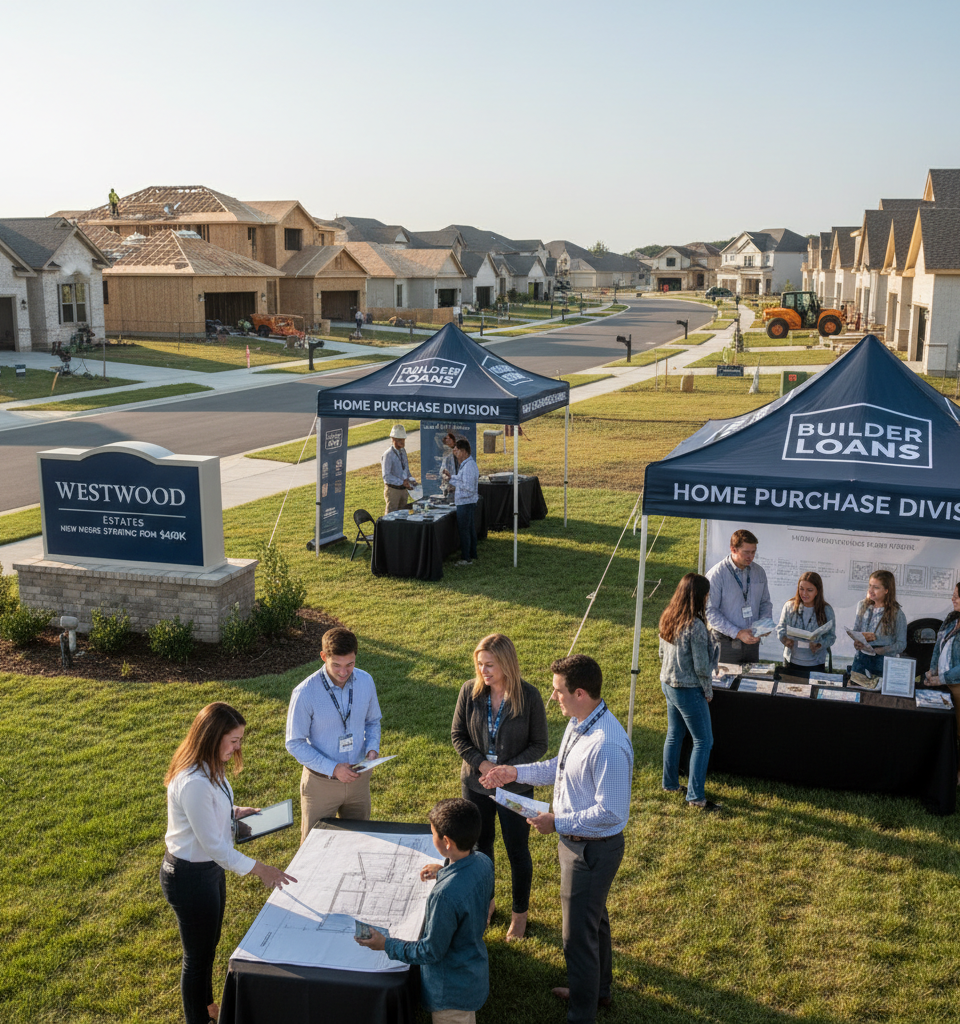 Lenders are ramping up builder divisions to capture purchase share — AI-generated illustration