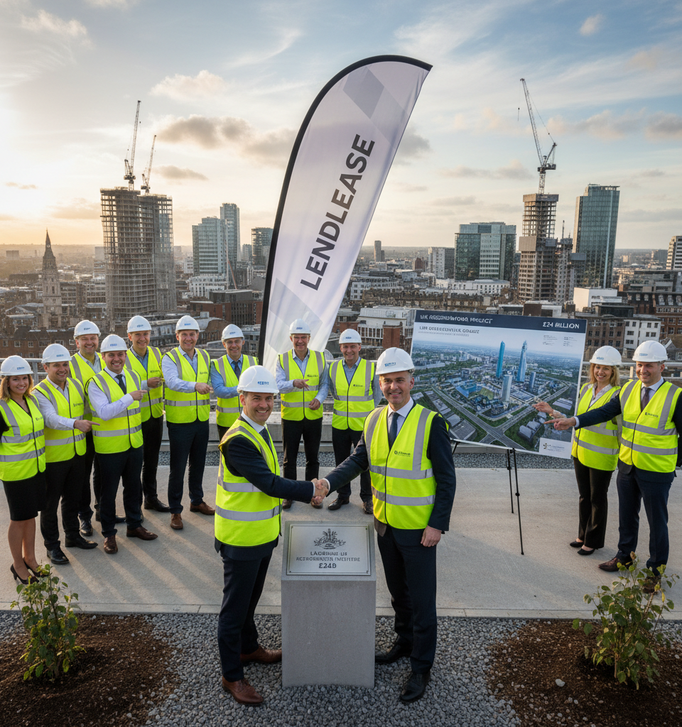Lendlease and Crown Estate Launch Landmark £24B UK Regeneration Joint Venture — AI-generated illustration