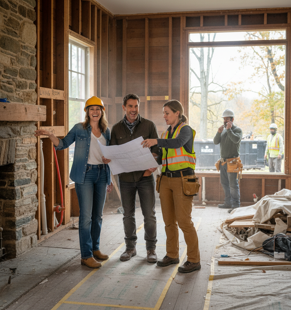 Leslie Bibb Unveils Extensive Hudson Valley Home Renovation with Design Assist — AI-generated illustration