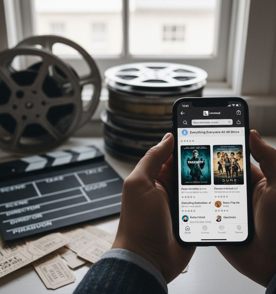 Letterboxd Explores Sale Amidst Growing Interest from Media Giants — AI-generated illustration
