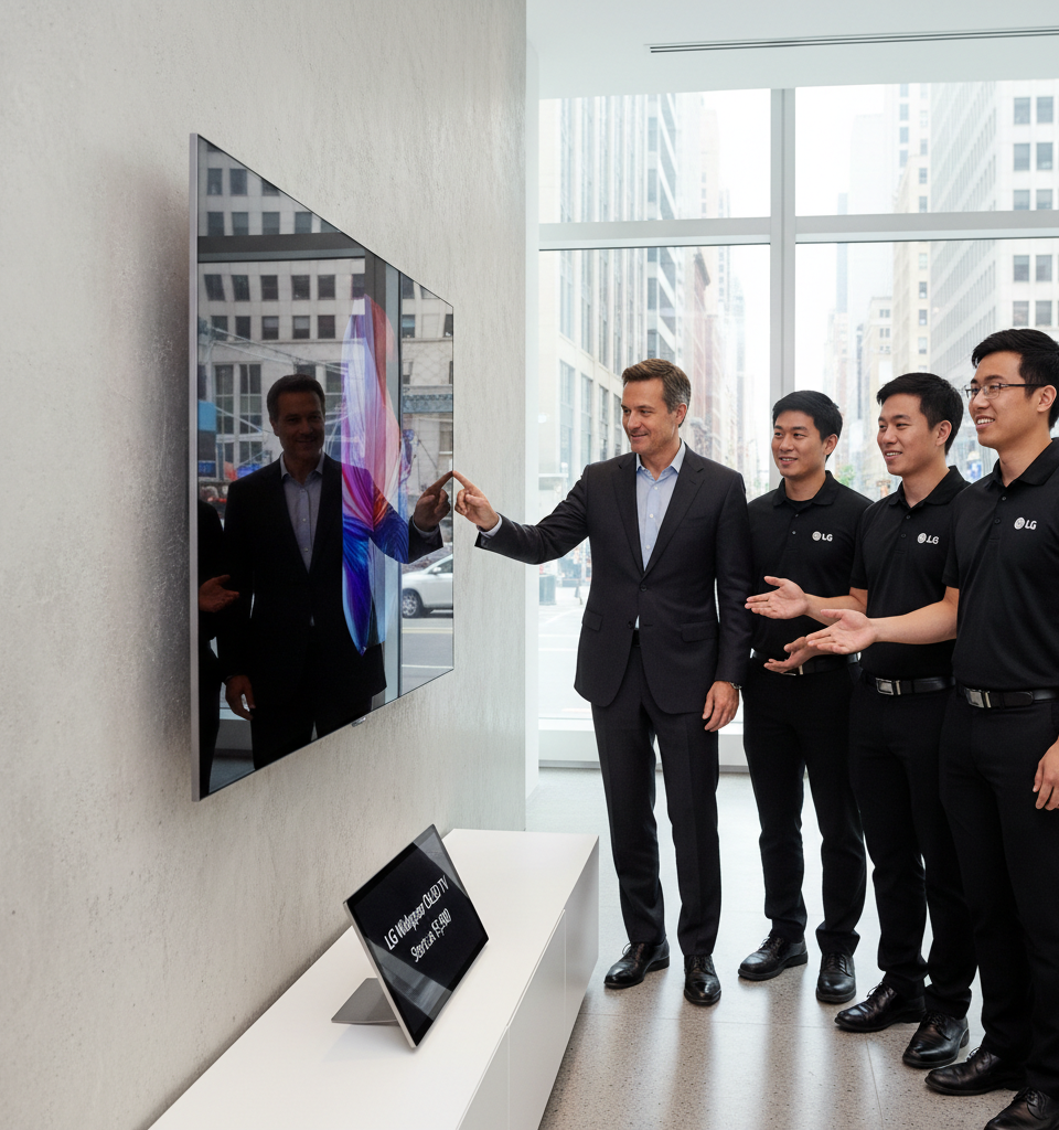 LG's super-thin Wallpaper OLED TV starts at $5,500 — AI-generated illustration