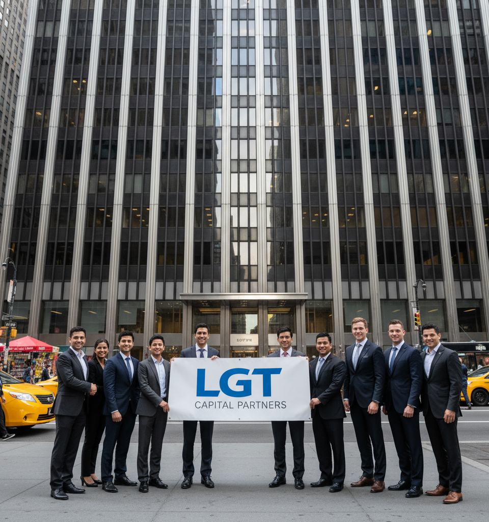 LGT Capital Partners Secures Prime Midtown Space at 1251 Avenue of the Americas — AI-generated illustration