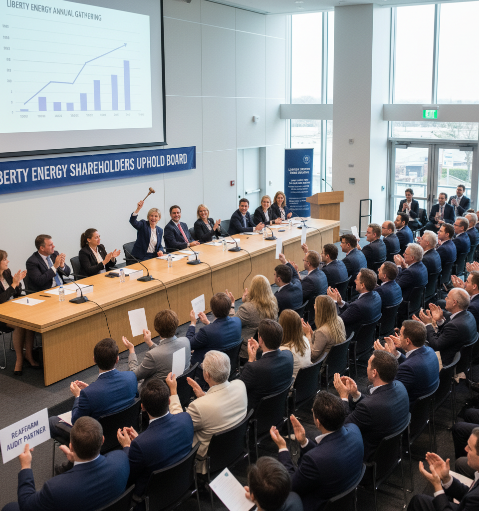 Liberty Energy Shareholders Uphold Board, Reaffirm Audit Partner at Annual Gathering — AI-generated illustration