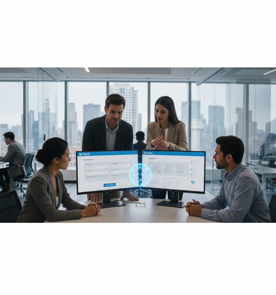 LinkedIn's new Crosscheck feature lets premium subscribers test competing AI models for free — AI-generated illustration