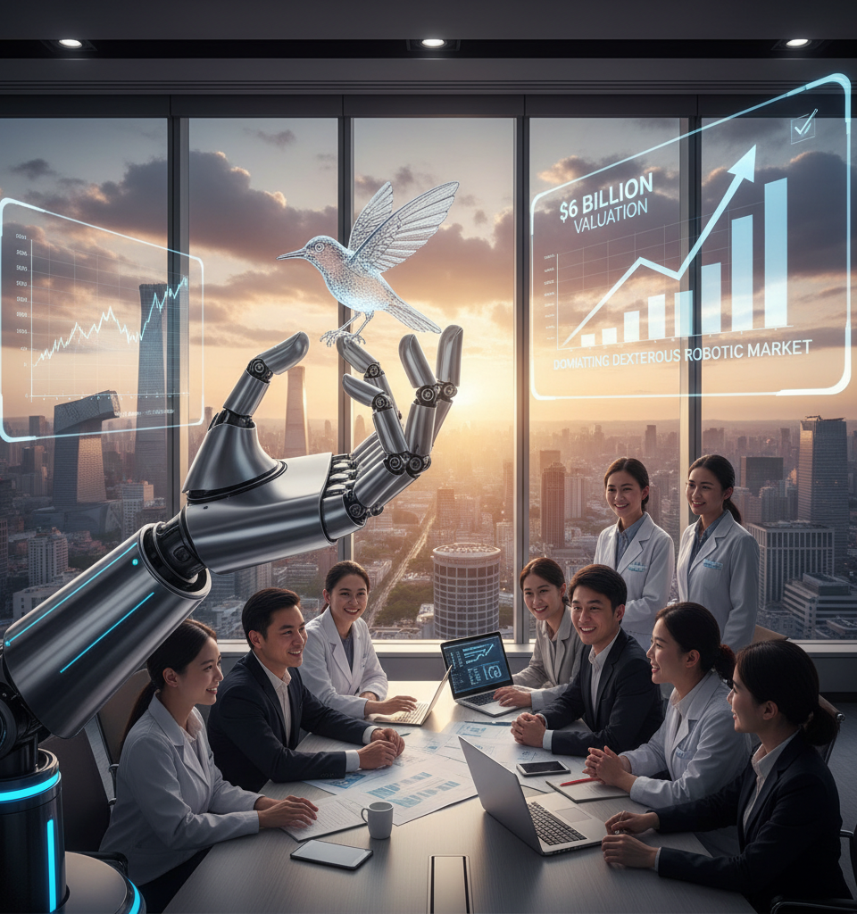 Linkerbot Seeks $6 Billion Valuation: Dominating Dexterous Robotic Hand Market — AI-generated illustration