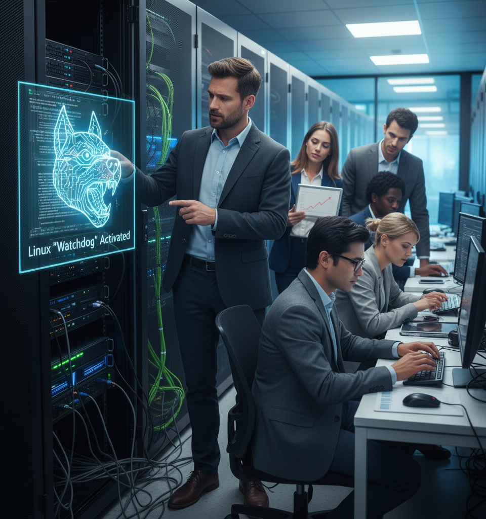 Linux 'Watchdog' Unleashed: Automated Reboot Solution Combats System Freezes for Enhanced Reliability — AI-generated illustration