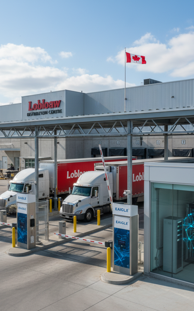 Loblaw and EAIGLE Scale Automated Gates Across National Distribution Network — AI-generated illustration