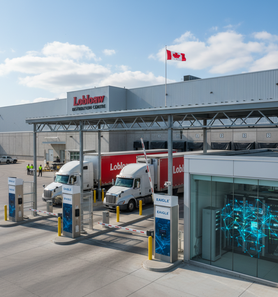 Loblaw and EAIGLE Scale Automated Gates Across National Distribution Network — AI-generated illustration