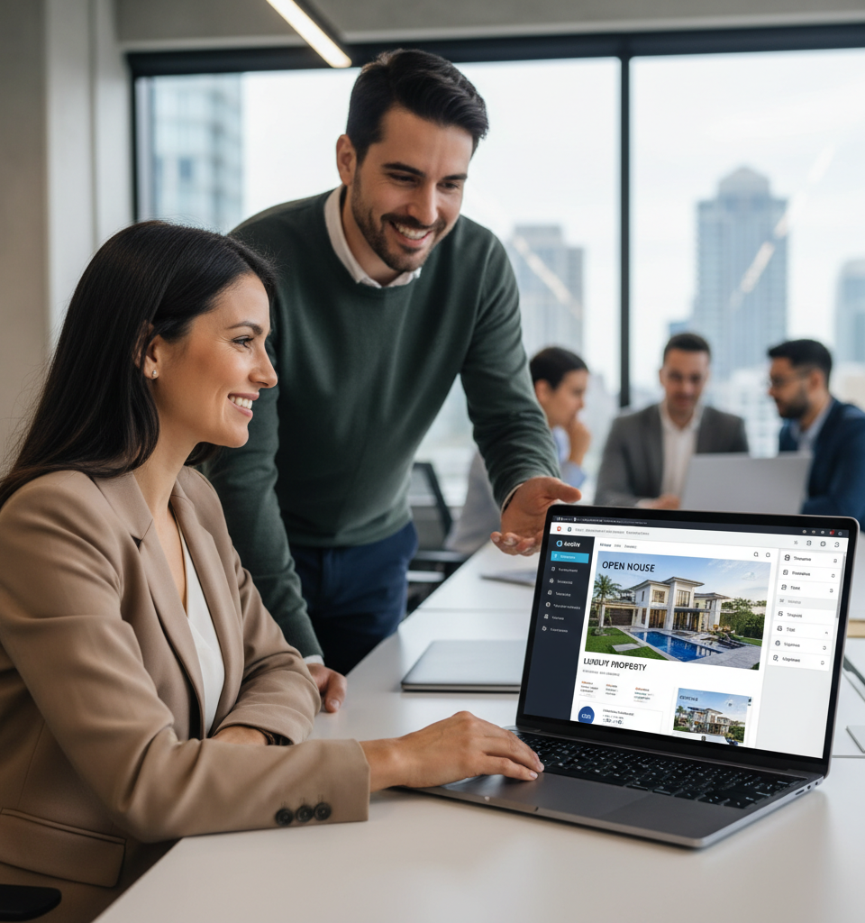 Lofty Integrates Canva for Real Estate Agents, Streamlining Marketing Workflows — AI-generated illustration