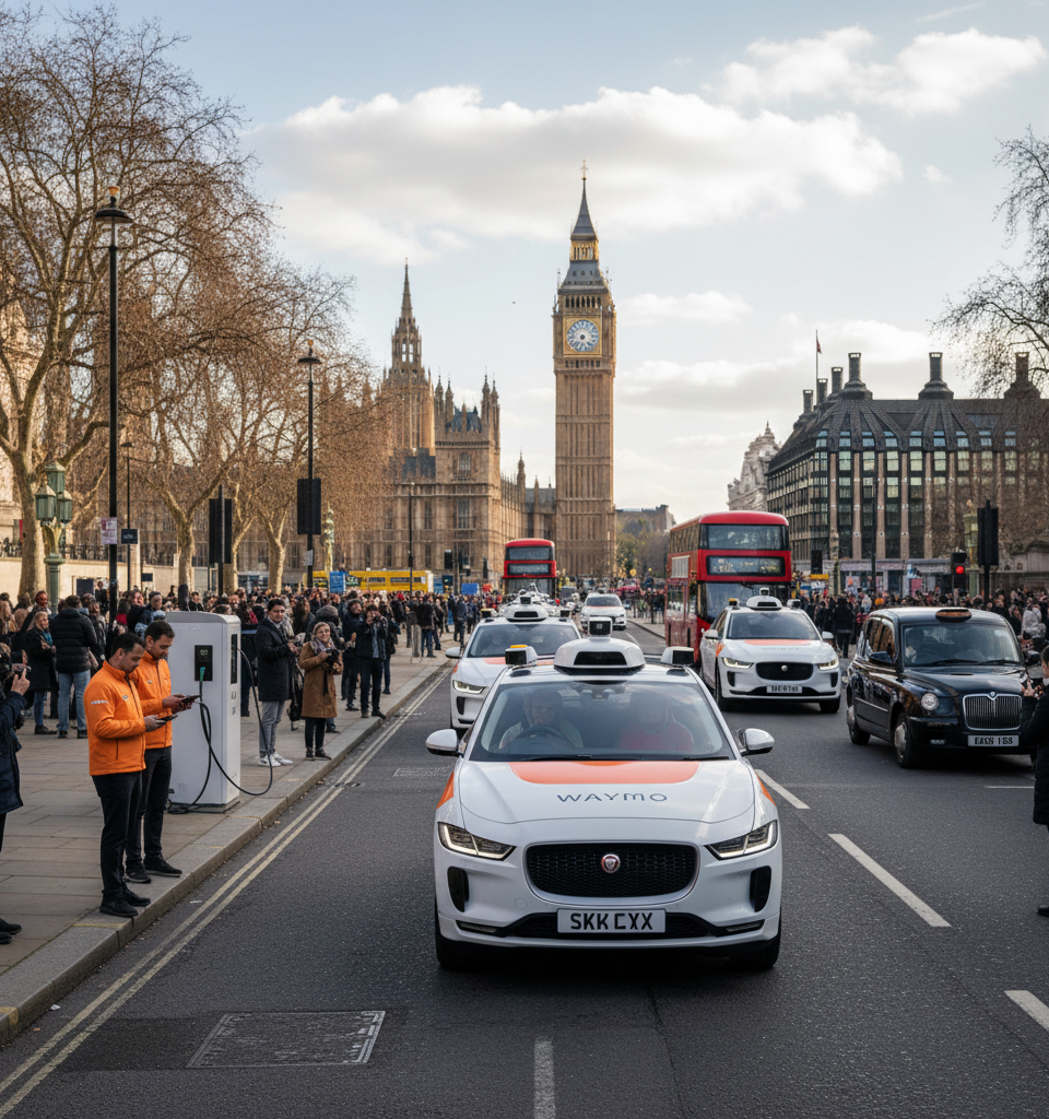 London gets closer to its first robotaxi service as Waymo begins testing — AI-generated illustration