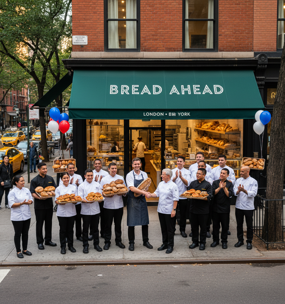 London's Renowned Bread Ahead Bakery Expands to NYC's Upper East Side — AI-generated illustration