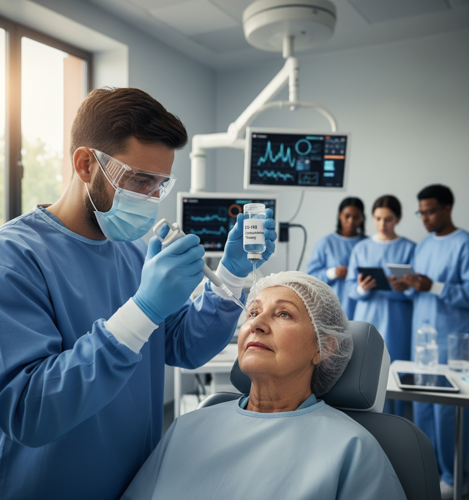 Longevity Startup Begins Human Trials for Age-Related Vision Reversal — AI-generated illustration