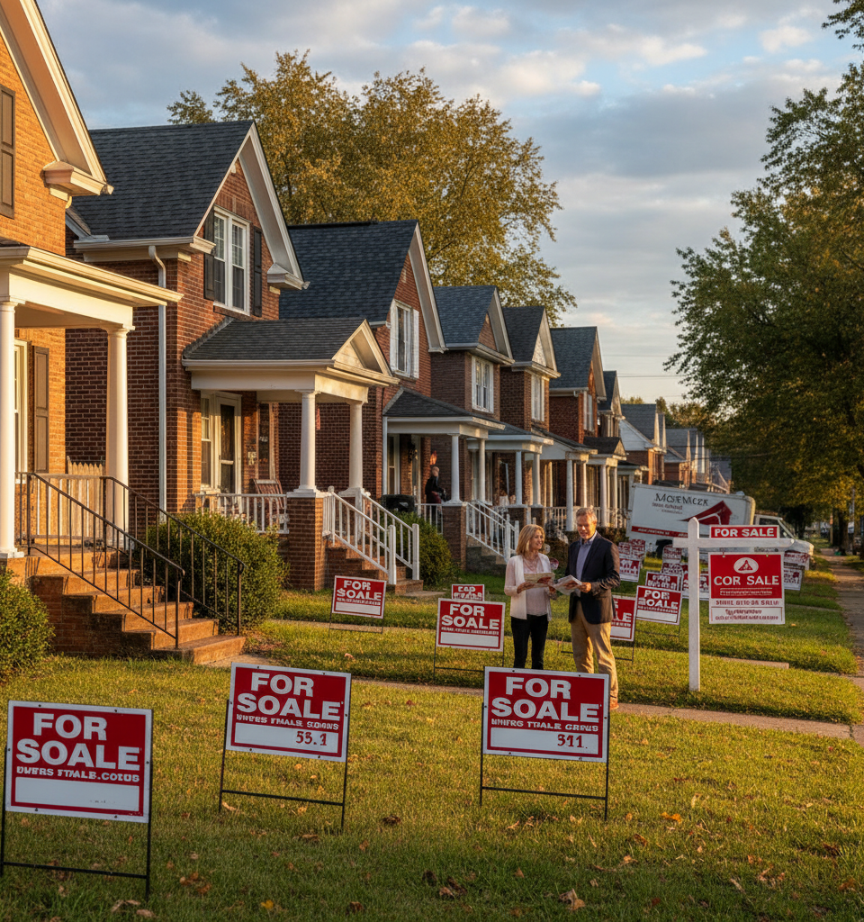 Louisville Leads Nation with 33% Home Inventory Surge as Sellers Re-Enter Market — AI-generated illustration