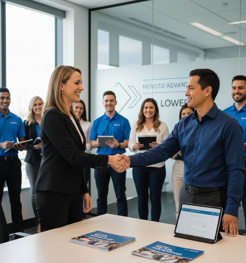 Lower launches Movoto Advantage for solo real estate agents — AI-generated illustration