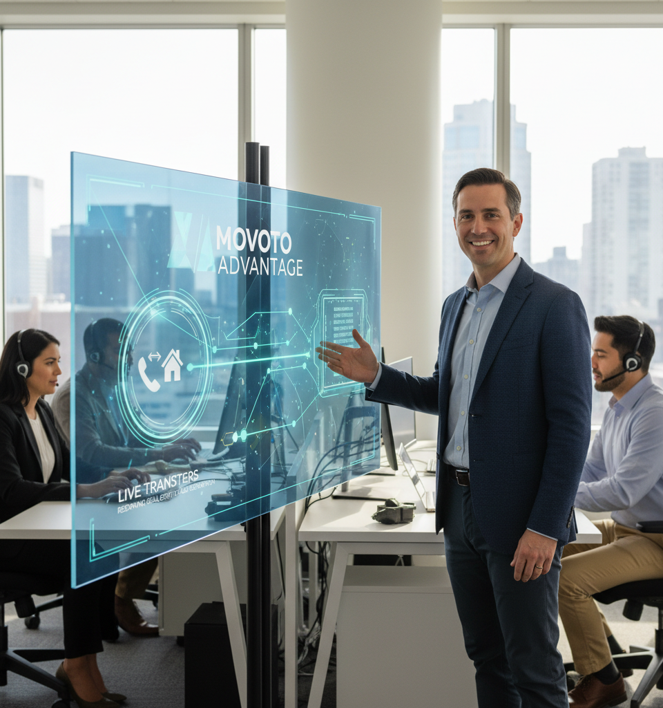 Lower's Movoto Advantage Redefines Real Estate Lead Generation with Live Transfers — AI-generated illustration