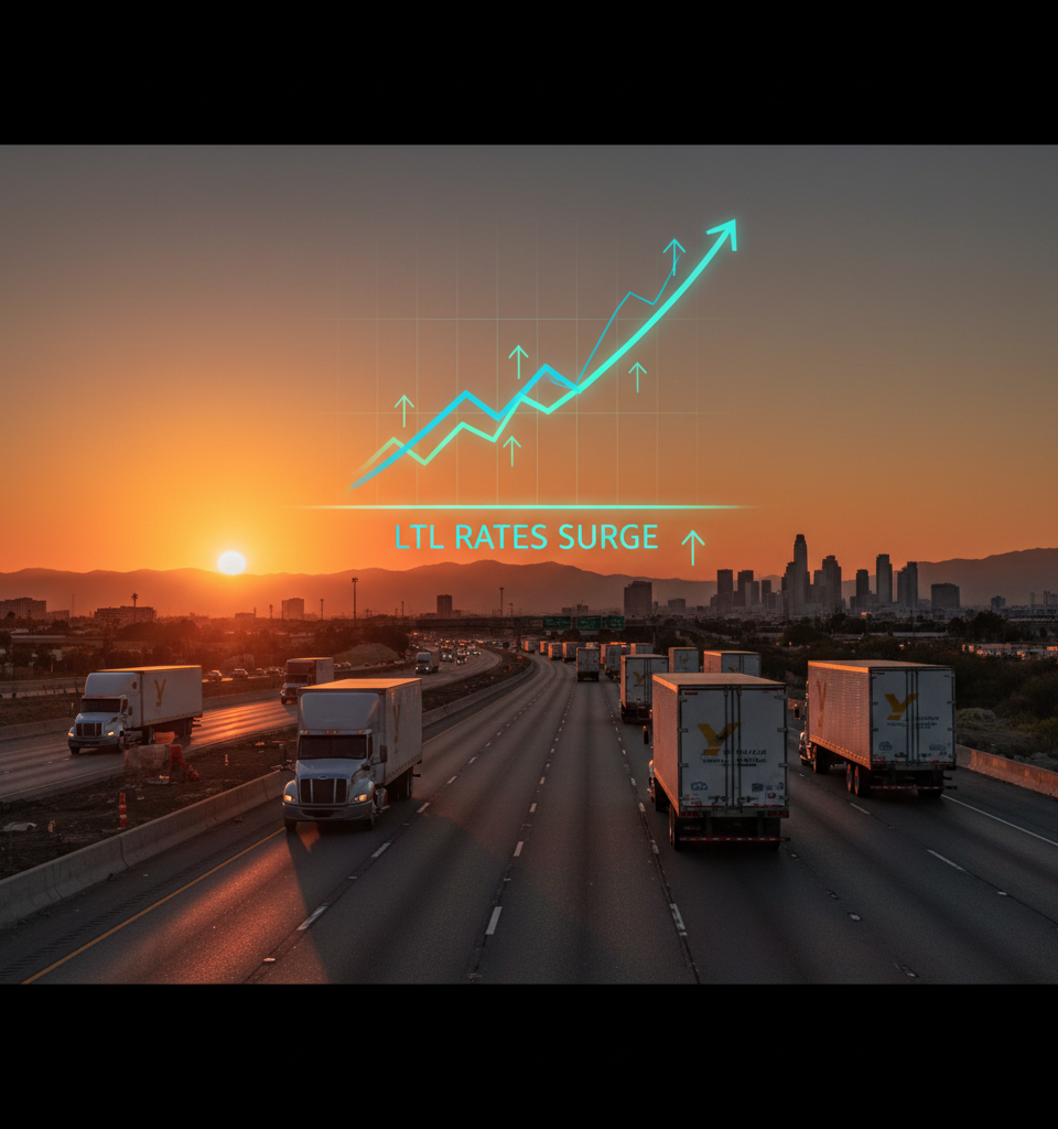 LTL Rates Surge: Echoes of Yellow's Exit as Market Rebounds — AI-generated illustration