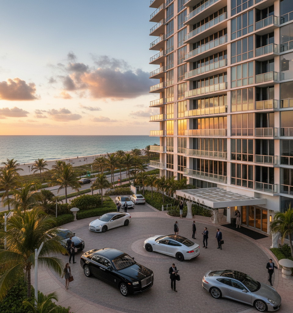 Luxury Rentals Overtake Homeownership for High-Income Professionals in Miami Beach — AI-generated illustration
