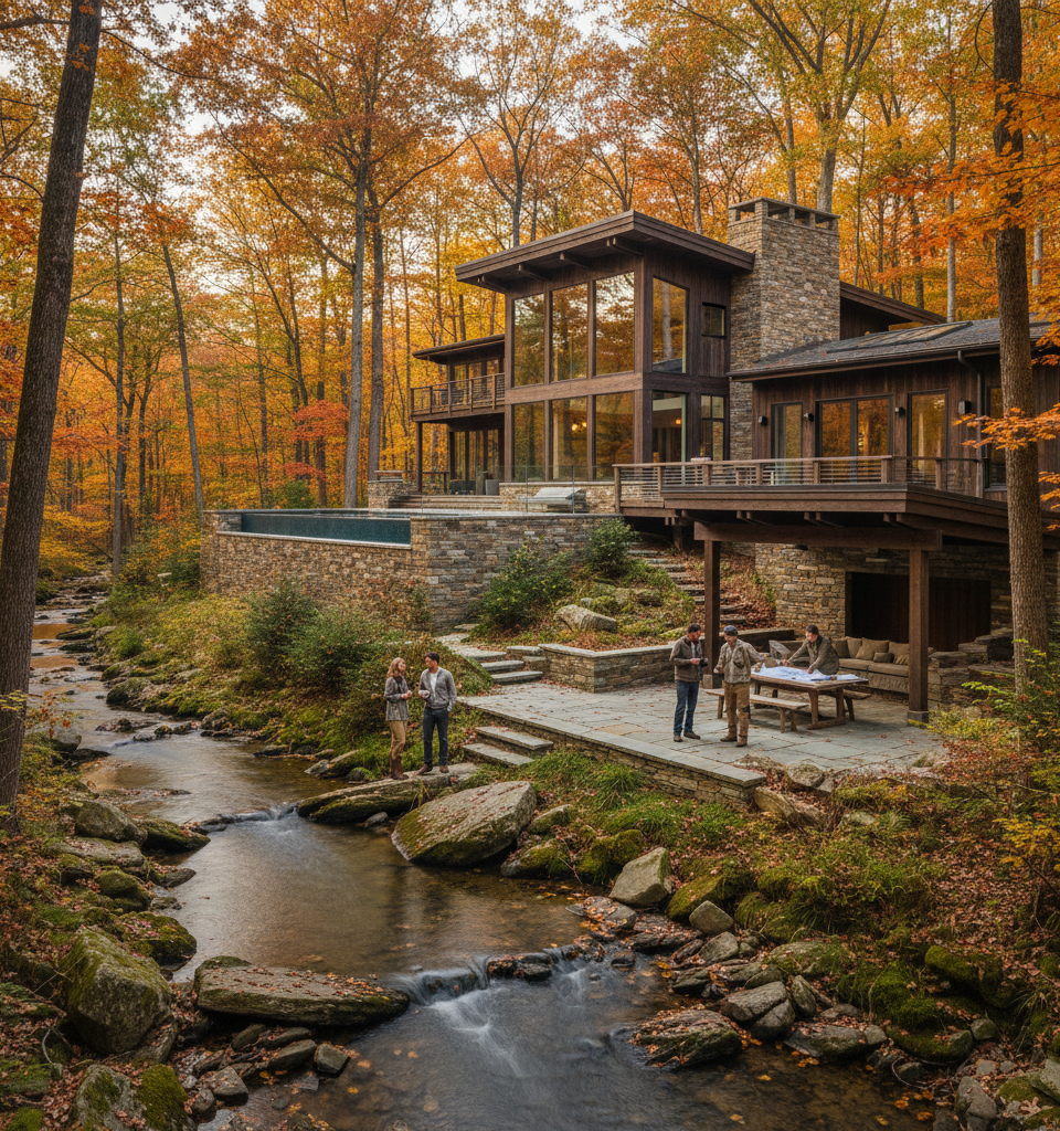 Luxury Wilderness: Graystones Preserve Reimagines Upscale Living in Pennsylvania Wilds — AI-generated illustration