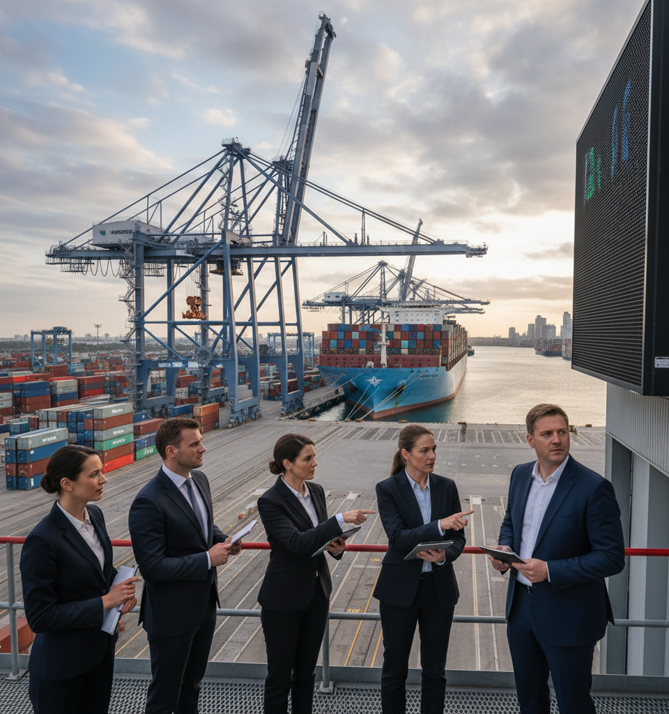 Maersk Fined $1.9 Million by U.S. Regulators for Improper Detention Billing Practices — AI-generated illustration