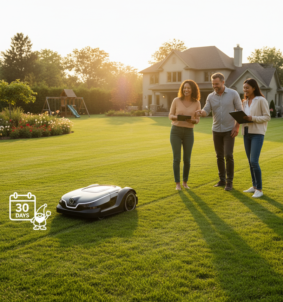 Mammotion's Newest Robot Mower: A Month of Transformative Lawn Care Experience — AI-generated illustration