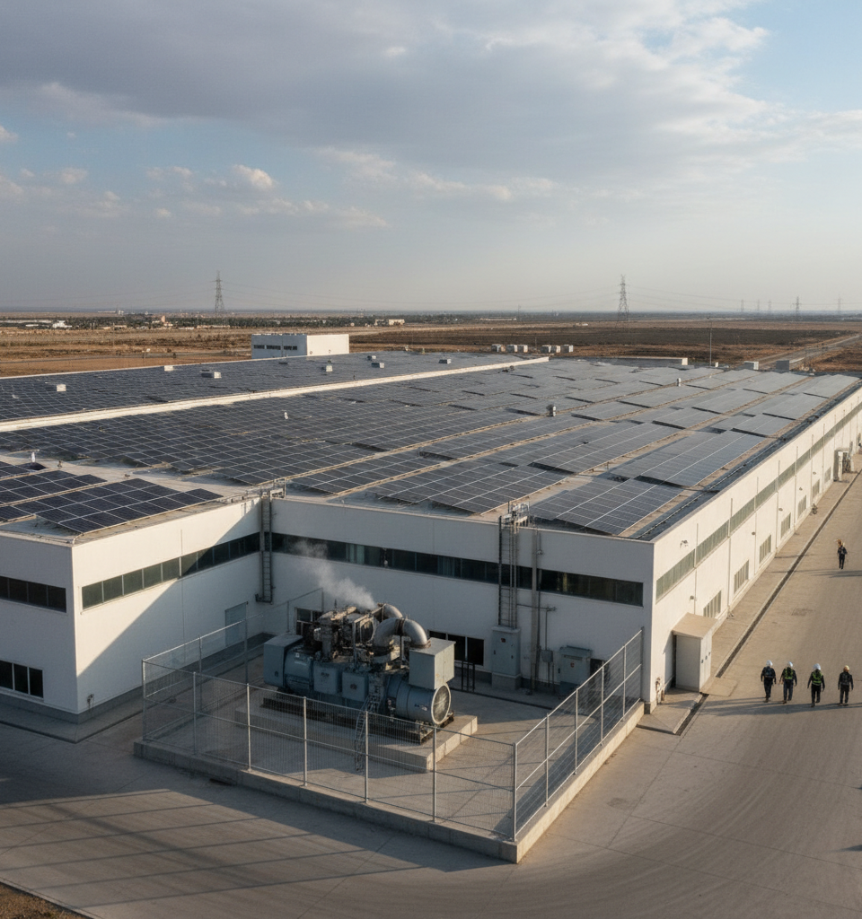 Manufacturers Seek Energy Independence Amid Rising Grid Power Delays — AI-generated illustration
